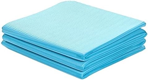 6MM Foldable Yoga Mat Exercise Pad Non-Slip Folding for Gym Home (Color : Blue)