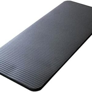 15MM Thick Yoga Mat Comfort Foam Knee Elbow Pad Mats for Exercise Yoga Pilates Indoor Pads Fitness Training (Color : Black)