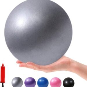 Mini Yoga Balls 6 Inch Exercise Pilates Therapy Balance Micropore Ball Equipment for Home Stability Training Physical Core Training with Pump