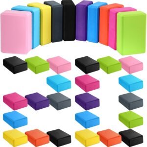 20-Piece EVA Foam Yoga Block Set—Lightweight, non-slip, and supportive; suitable for Pilates, stretching, and meditation; ideal for men, women, and beginners (multi-color)