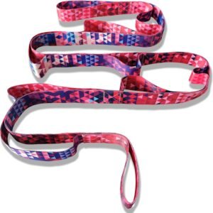 Yoga Strap Stretching Strap with Loops, Stretch Straps for Physical Therapy, 10 Loops Non-Elastic Exercise Strap for Pilates, Dance and Gymnastics