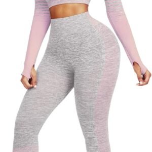 Workout Sets for Women 2 Piece High Waist Seamless Leggings and Crop Top Yoga Outfit