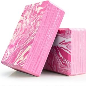 2-Piece High-Density EVA Foam Yoga Block Set (9 x 6 x 3 inches)—Non-slip material; suitable for yoga, Pilates, stretching, and meditation
