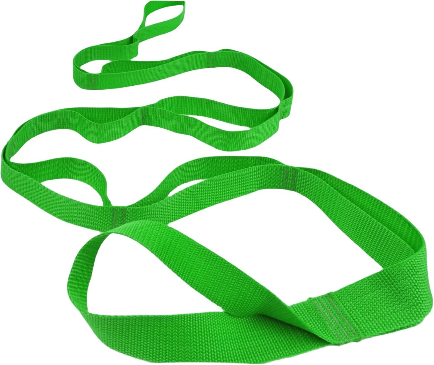 Stretching Strap Yoga Strap Physical Therapy for Home Workout, Exercise, Pilates and Gymnastics, 10 Loops Non-Elastic Stretch Bands with Aesthetic Packaging for Women & Men