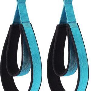 Pilates Straps - Double Loop D-Ring Straps for Reformer, Padded, Home Gym Workout